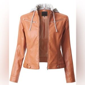 Small brown leather jacket